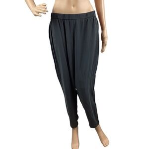 Eileen Fisher Tapered Silk Pants Size M Gray